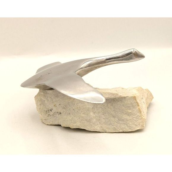 Hoselton Canadian Goose Sculpture on Sandstone MCM SIGNED/NUMBERED Vintage - Picture 8 of 11
